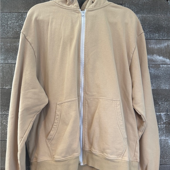 Salty Honey XL Zip Hoodie – Retro Bubble Logo, Tan Streetwear - Picture 3 of 3